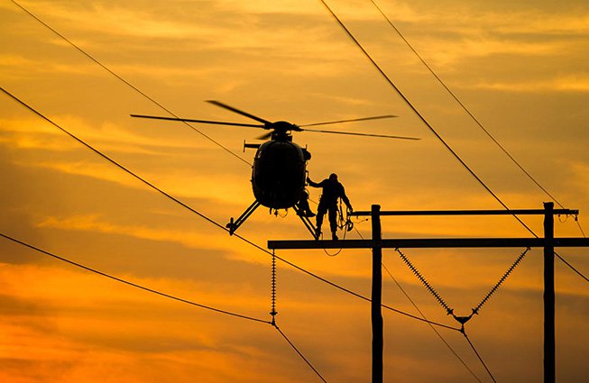 California Transmission Line Construction Helicopters